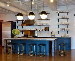 We seek out, find, and offer an amazing variety of first quality home improvement products. Modern Industrial Kitchen With Blue Cabinets Industrial Kitchen New York By Columbia Cabinets Houzz Au