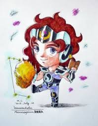 My Paintings Saint Seiya Hand Painted My Own Design Saint Microscopium Bronze Saint Leeuwenhoke 2015 July 21下午完成 自己人设 显微镜座青铜雷文霍克 Q版 水性笔 水彩笔 主题 旧时代 列文虎克的假