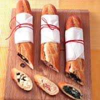 Dreierlei Gefullte Baguettes Rezept Gefulltes Baguette Gesunde Partyrezepte Rezepte