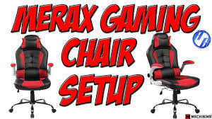 Merax High Back Ergonomic Leather Racing Gaming Chair Youtube