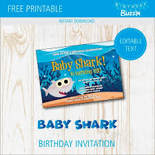 Whether you're the guest of honor or just a guest, make your shower a total blast with our four free games. Free Printable Baby Shark Birthday Party Invitations Birthday Buzzin