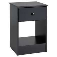 Stylewell colemont white wood full bed with curved headboard (56 in. Astrid Nightstand Black Prepac Target