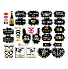 38 Funny Wedding Photo Booth Props Gold And Black Wedding Instant Download Diy Printable High Res Jpeg Wedding Photo Booth Props Funny Photo Booth Props Diy Wedding Photo Booth