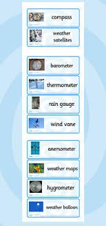 Weather Instrument Word Cards Weather Instruments Weather Tools Teaching Weather