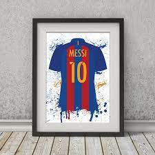 Find great deals on ebay for fc barcelona jersey messi 2018. Lionel Messi Barcelona Shirt La Liga Illustrated Poster Football Bedroom Sports Themed Bedroom Soccer Bedroom