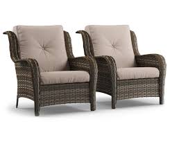 Wilson Fisher Oakmont 2 Piece Gray Cushioned Chairs All Weather Wicker Set Big Lo Big Lots Patio Furniture Patio Furniture Collection Stacking Patio Chairs