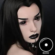 Image result for black sclera contacts