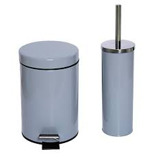 Buy luxury bathroom bins and designer bathroom accessories at amara. Wickes 3l Pedal Bin Toilet Brush Holder Grey Wickes Co Uk