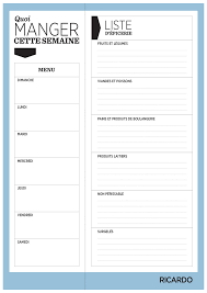 Specify the image on your computer or phone, enter the size you want in inches, millimeters or centimeters, click ok button at the bottom of the page, wait a few seconds and download the finished result. Planning Vierge Menu De La Semaine Recettes Cookeo