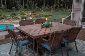 Deck Reveal Our New Trex Deck The Navage Patch Trex Outdoor Furniture Diy Farmhouse Table Diy Patio Furniture