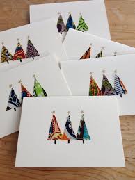 By brie dyas and marisa lascala. Homemade Christmas Cards Unique Designs African Print Etsy Fabric Christmas Cards Christmas Card Crafts Homemade Christmas Cards