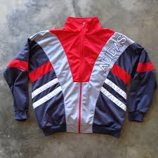 Vintage 90 39 S Adidas Red Grey Spell Out Track Jacket Large Xlarge Sportswear Fashion Athletic Outfits Vintage Sportswear