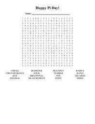 The 2019 pi day challenge promises to be an astronomical amount of fun. Pi Day Word Search Pi Day Happy Pi Day Math School