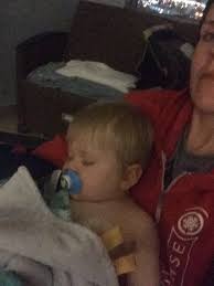 Hospital admission with fever and ear infection