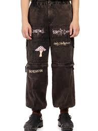 Mushroom Utility Pant Man Black In Cotton Brain Dead D 2
