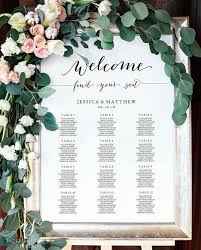 Welcome Seating Chart Wedding Welcome Sign Seating Chart