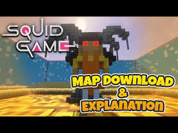 In addition to blocks, the environment features plants, mobs, and items. Netflix Squid Game Credit For Media Minecraft Map