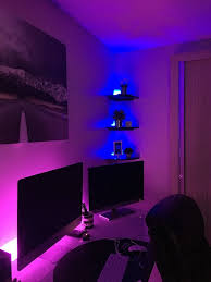 Home Office Led Mood Lighting Setup Light Strip From Ikea Dioder Led Lighting Strip Flexible Led Lighting Bedroom Led Strip Lights Bedroom Led Strip Lighting