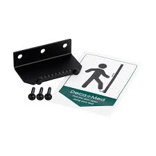 A door is a hinged or otherwise movable barrier that allows ingress into and egress from an enclosure. Black Aluminium Foot Operated Door Opener Decamed 7 19 Inc Vat