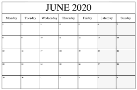Making a calendar ahead of time to manage time and work is something on which you should work on. June 2020 Calendar Printable Free Printable Calendar Templates Calendar Printables Printable Calendar Word