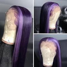 Peruvian Hair Dark Purple With Light Purple Color Lace Front Wig Lux Hair Shop