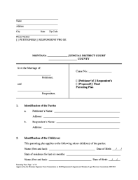 Ado it yourself divorce is only recommended if you have some time and your divorce partner is willing to help out. Parenting Plan Montana Fill Out And Sign Printable Pdf Template Signnow