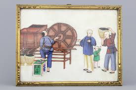 Maybe you would like to learn more about one of these? A Chinese Canton Rice Paper Painting Of The Tea Production Ca 1800 Rob Michiels Auctions