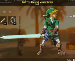 Real Two Handed Mastersword The Legend Of Zelda Breath Of The Wild Wiiu Mods