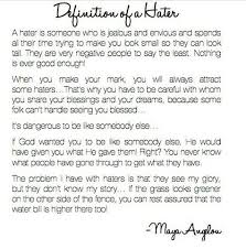 Definition Of A Hater Quotes About Haters Definition Quotes Cool Words