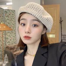 Summer Linen Beret for Women