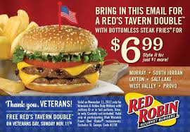 Free Red S Tavern Double Red Robin Coupons Free Printable Coupons Sample Coupons