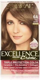 loreal paris excellence creme haircolor light ash brown 6a cooler 1 ea pack of 3 walmart com