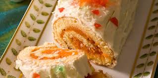 Buche A La Mangue Et Au Coco Recettes Recette Recettes Sucrees Recette Buche Mangue