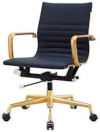 Amazon Com Meelano 348 Gd Nvy 348 Gd Nvy N Office Chair One Size Gold Navy Blue K Modern Office Chair Contemporary Office Chairs Leather Dining Room Chairs