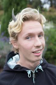 Gray and Black Granite Look Devil Horns Costume Accessory