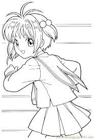 Card captors coloring pages 48. Cardcaptors Sakura 1 4 Coloring Page For Kids Free Cardcaptor Sakura Printable Coloring Pages Online For Kids Coloringpages101 Com Coloring Pages For Kids