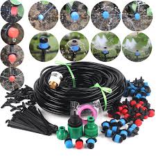 50m 6m Drip Irrigation System Diy Garden Watering System Kit Gardening Micro Irrigation Kits 3kinds Drippers Sprinklers Watering Kits Aliexpress