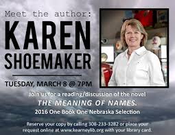 Author Event Tuesday March 8 7 Pm Join Us For A Reading Discussion Of Karen Shoemaker S The Meaning Of Author Event Reading Discussion Names With Meaning