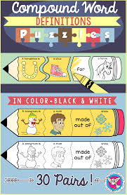 These Puzzles Help Students Understand How To Predict The Meaning Of Compound Words Using A Few Common Seman Compound Words Word Definitions Student Activities