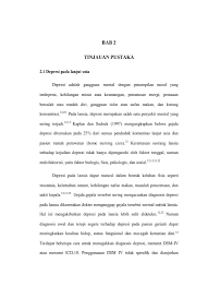 Depresi adalah suatu kondisi medis berupa perasaan sedih yang berdampak negatif terhadap pikiran, tindakan, perasaan, dan kesehatan mental seseorang. Vettykurniawati G2a009145 Bab2kti