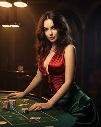 Premium Photo | Beautiful girl at Casino table generated by AI