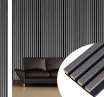 NeatiEase Wood Wall Panels, 9 Feet Acoustic Slat Wall Panels for Interior  Wall Decor and Noise Reduction, Decorative Slat Wall Paneling, Dark Gray ...