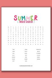 22 free printable library activities for kids, including answer keys. Summer Word Search For Kids