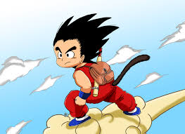 Goku's first appearance was on the last page of grand finale, the last chapter of the dr. Fanart Kid Goku On Nimbus Cloud Dbz