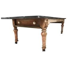 19th Century Victorian Rustic Dining Table With Aged Zinc Top Victorian Dining Tables Dining Table Rustic Dining Table