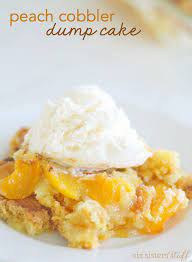 Peach Cobbler Dump Cake From Sixsistersstuff Com Peach Cobbler Dump Cake Dump Cake Recipes Peach Cobbler Easy