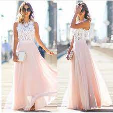 Acheter les robes habillées derniers cris, nouvelle collection robes de soirée, dernière tendance robes de cérémonie. Robe De Soiree Nouvelle Femme Robe De Plage A Encolure Elastique Robe De Soiree Sans Manches Maxi Rose Cdiscount Pret A Porter