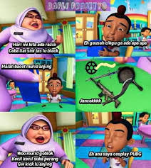 Kalo kalian baper dengan kata kata kasar jangan baca. Cosplay Pubji Ga Meme Upin Ipin Goblog Facebook