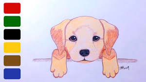 Clipart illustration of a cute and curious labrador retriever dog lying down and tilting his hea by david rey #21481. How To Draw A Labrador Retriever Youtube