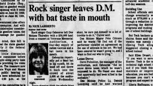 One of ozzy osbourne's most infamous onstage incidents happened on january 20th, 1982, when the prince of darkness bit the head off a bat during a show at veterans memorial auditorium in des moines, iowa. What Led To Ozzy Osbourne Biting The Head Off A Bat In Des Moines